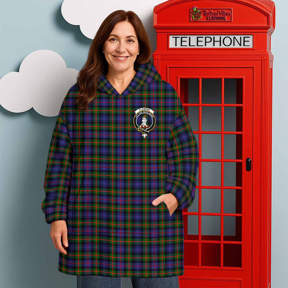 Fleming Tartan Wearable Blanket with Family Crest - Tartan Vibes Clothing