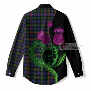 Fleming Tartan Women Casual Shirt Traditional Scottish Thistle