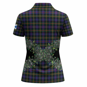 Fleming Tartan Women Polo Shirt Thistle Scottish Spirit