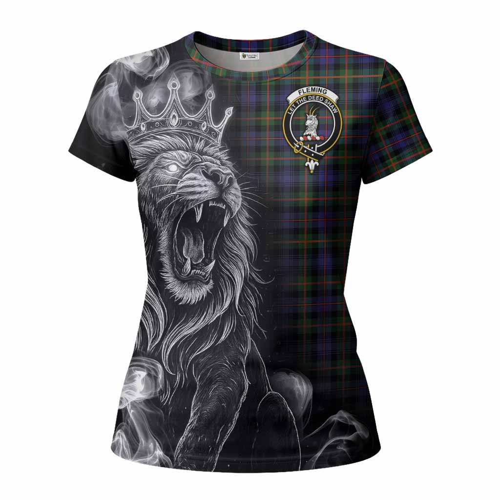 Fleming Tartan Women T shirt Roaring Lion Heritage