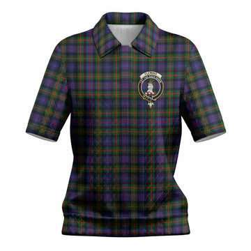 Fleming Tartan Women’s Polo Sweater Top with Family Crest