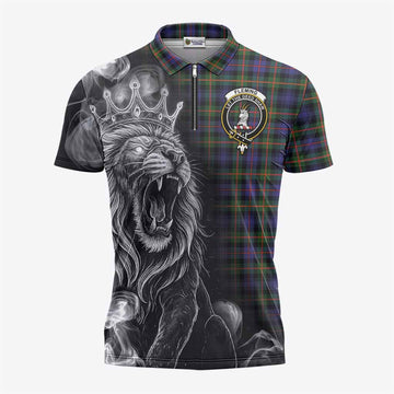 Fleming Tartan Zipper Polo Shirt Roaring Lion Heritage
