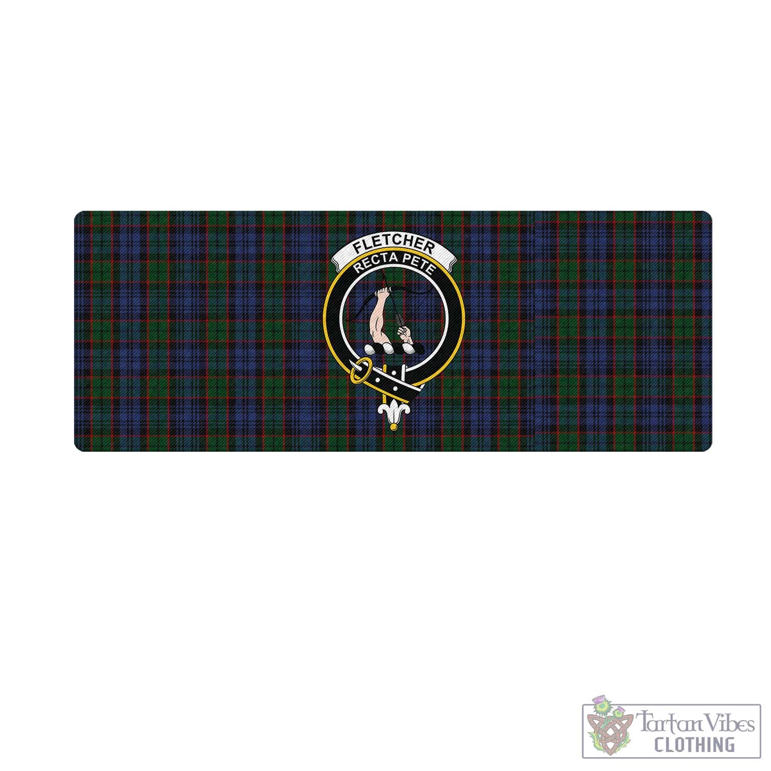 Tartan Vibes Clothing Fletcher Tartan Mouse Pad with Family Crest