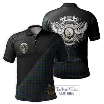 Fletcher Tartan Polo Shirt with Family Crest and Military Logo Style Kid - Tartanvibesclothing Shop