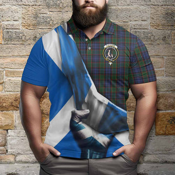 Tartan Vibes Clothing Fletcher Tartan Polo Shirt with Family Crest Scotland Patriotic Style