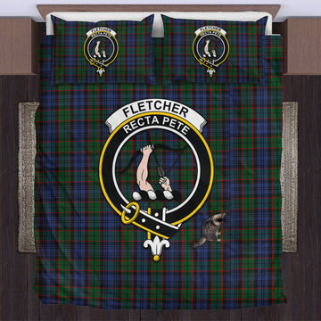 Fletcher Tartan Bedding Set with Family Crest