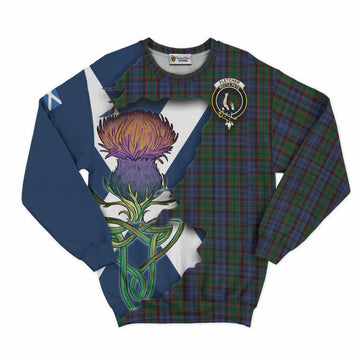 Fletcher Tartan Family Crest Sweatshirt Scottish Thistle Celtic Inspired