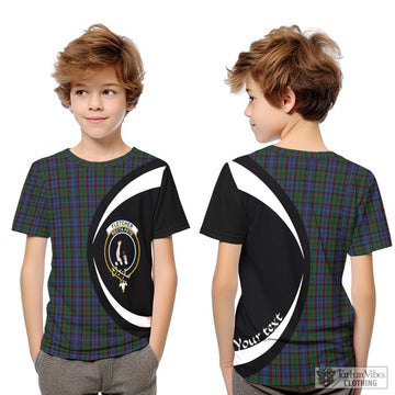 Fletcher Tartan Kid T-Shirt with Family Crest Circle Style Youth XL Size14 - Tartan Vibes Clothing