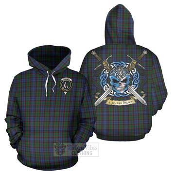 Fletcher Tartan Hoodie with Family Crest Celtic Skull Style