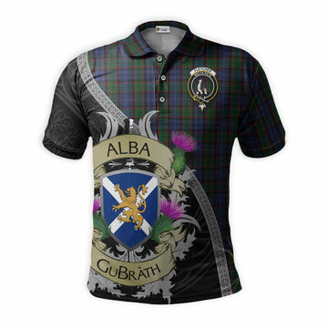Fletcher Tartan Family Crest Polo Shirt Lion Rampant Royal Thistle Shield Celtic Inspired