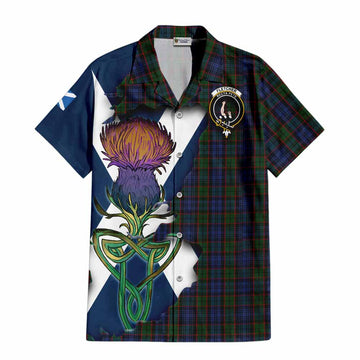Fletcher Tartan Family Crest Hawaiian Shirt Scottish Thistle Celtic Inspired