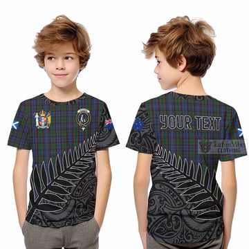 Fletcher Crest Tartan Kid T-Shirt with New Zealand Silver Fern Half Style