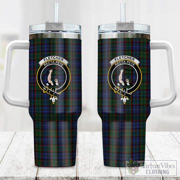 Fletcher Tartan and Family Crest Tumbler with Handle