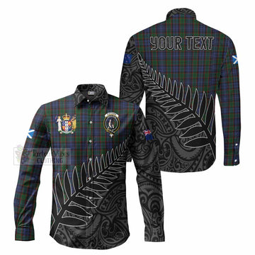 Fletcher Crest Tartan Long Sleeve Button Shirt with New Zealand Silver Fern Half Style