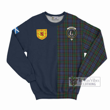 Fletcher Tartan Sweatshirt Alba with Scottish Lion Royal Arm Half Style