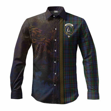Fletcher Tartan Family Crest Long Sleeve Button Shirt Alba Gu Brath Be Brave Lion Ancient Style
