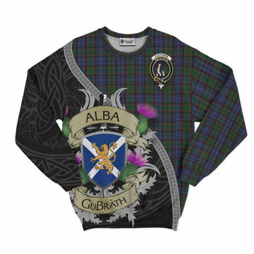 Fletcher Tartan Family Crest Sweatshirt Lion Rampant Royal Thistle Shield Celtic Inspired