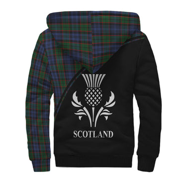 Fletcher Tartan Sherpa Hoodie with Family Crest Curve Style