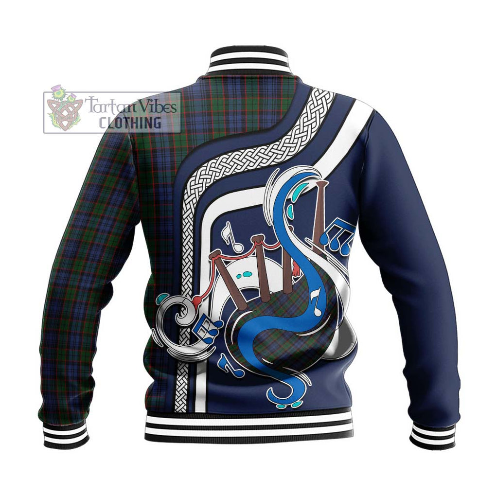 Tartan Vibes Clothing Fletcher Tartan Baseball Jacket with Epic Bagpipe Style