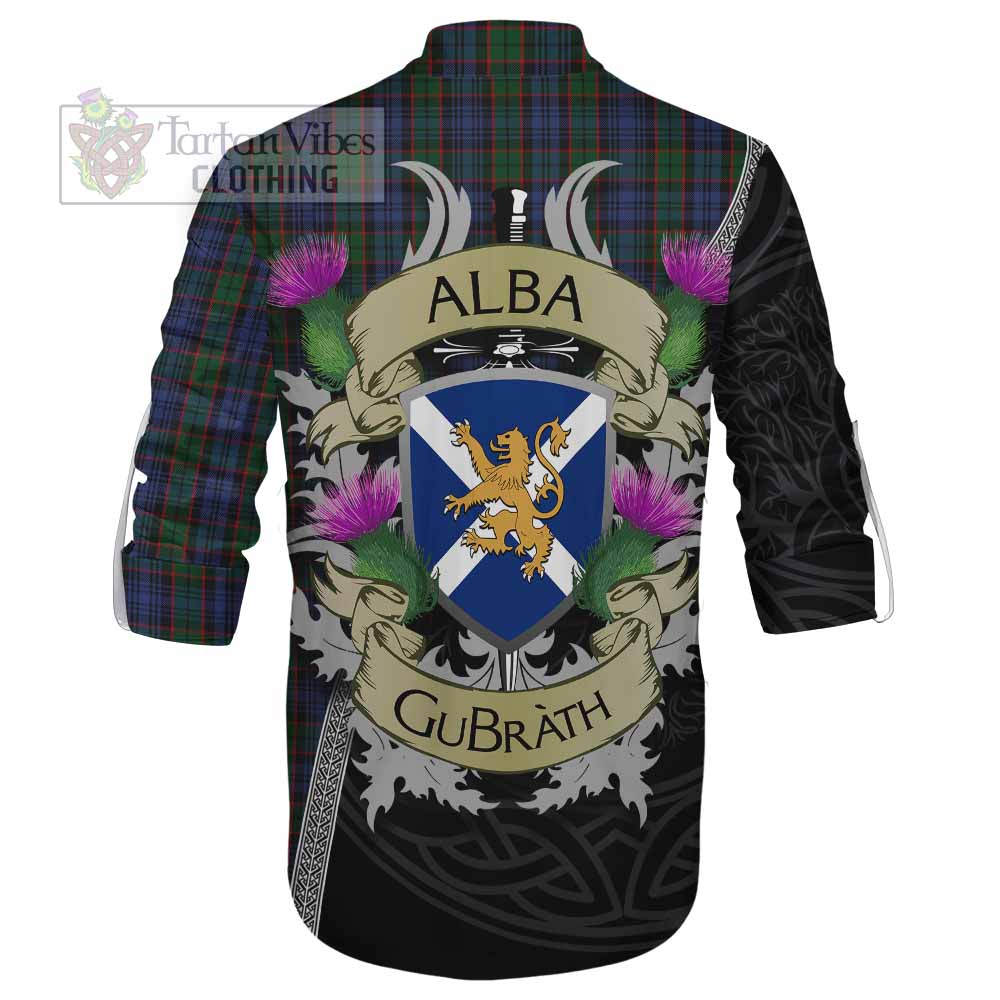 Tartan Vibes Clothing Fletcher Tartan Family Crest Ghillie Kilt Shirt Lion Rampant Royal Thistle Shield Celtic Inspired