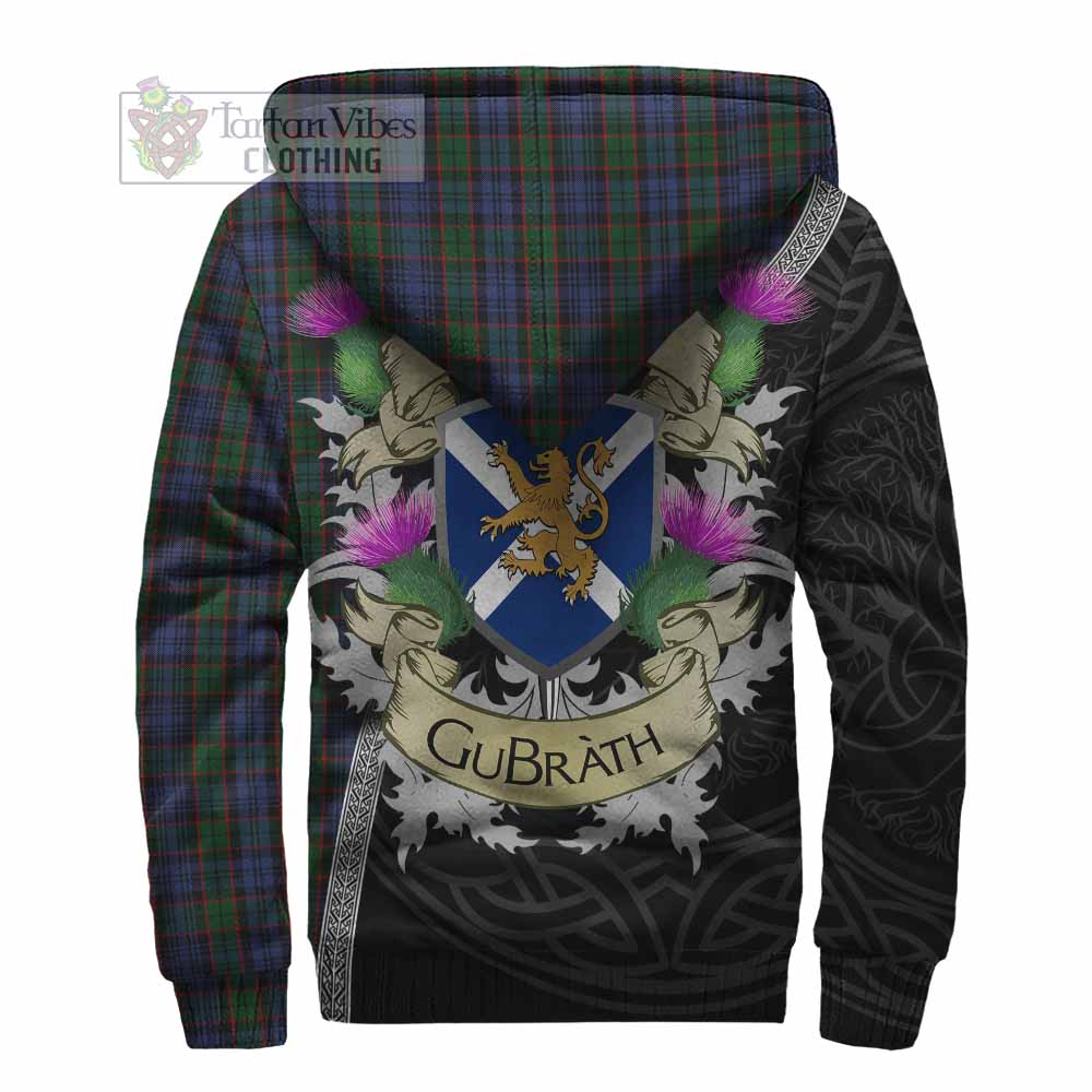 Tartan Vibes Clothing Fletcher Tartan Family Crest Sherpa Hoodie Lion Rampant Royal Thistle Shield Celtic Inspired