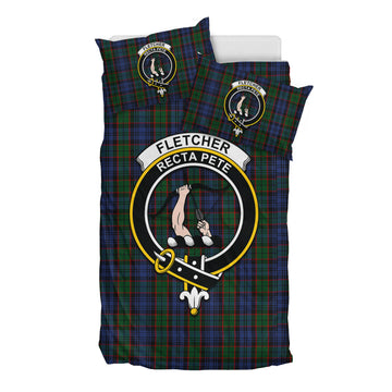 Fletcher Tartan Bedding Set with Family Crest