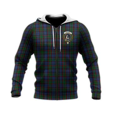 Fletcher Tartan Knitted Hoodie with Family Crest