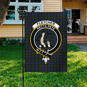 Fletcher Tartan Garden Flag with Family Crest
