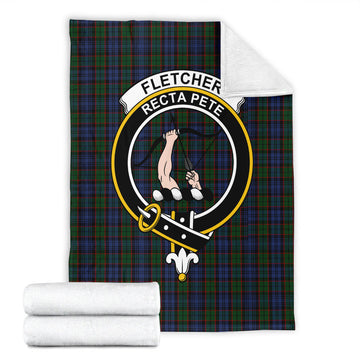 Fletcher Tartan Blanket with Family Crest