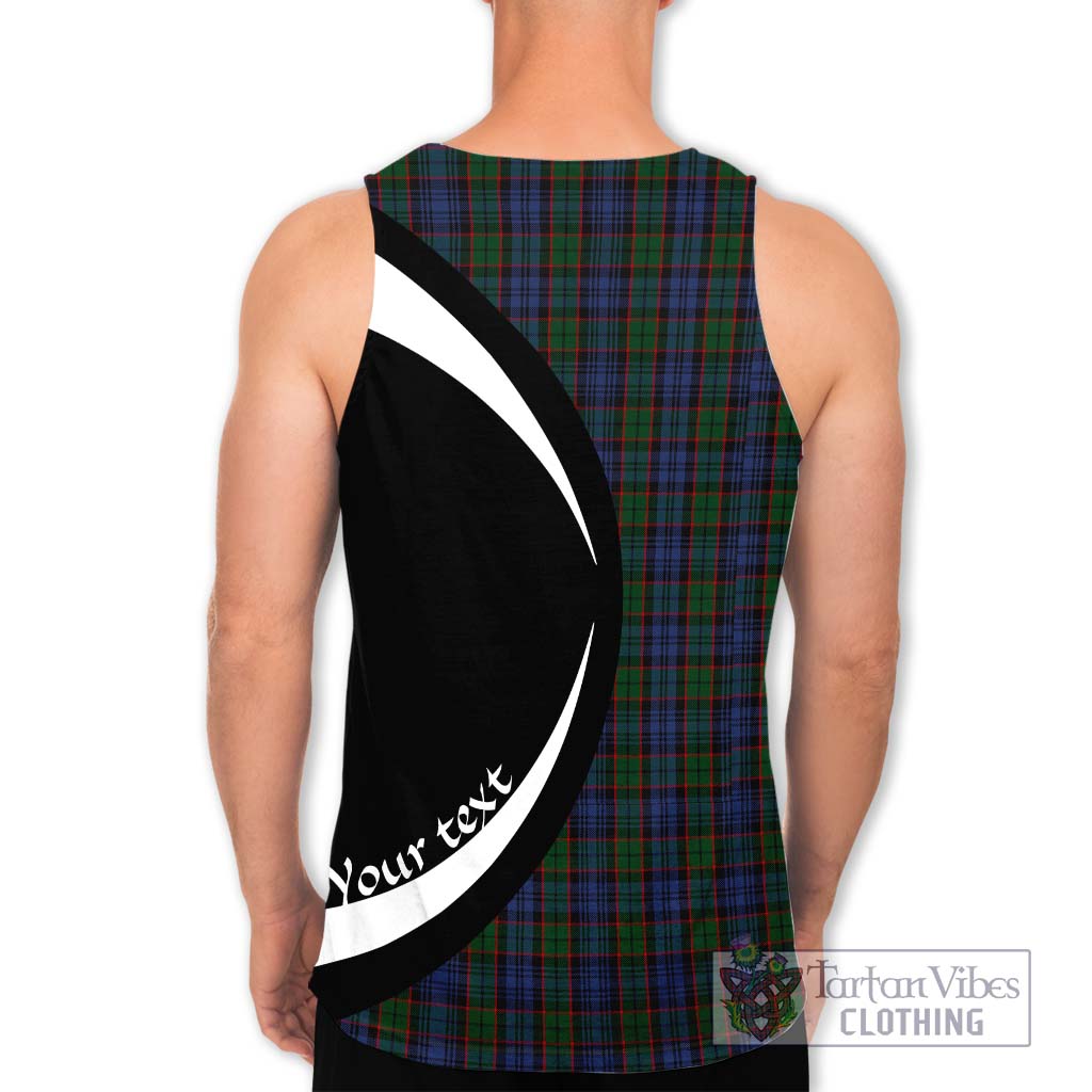 Fletcher Tartan Men's Tank Top with Family Crest Circle Style - Tartan Vibes Clothing