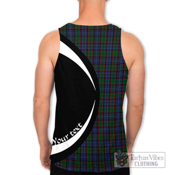 Fletcher Tartan Men's Tank Top with Family Crest Circle Style - Tartan Vibes Clothing