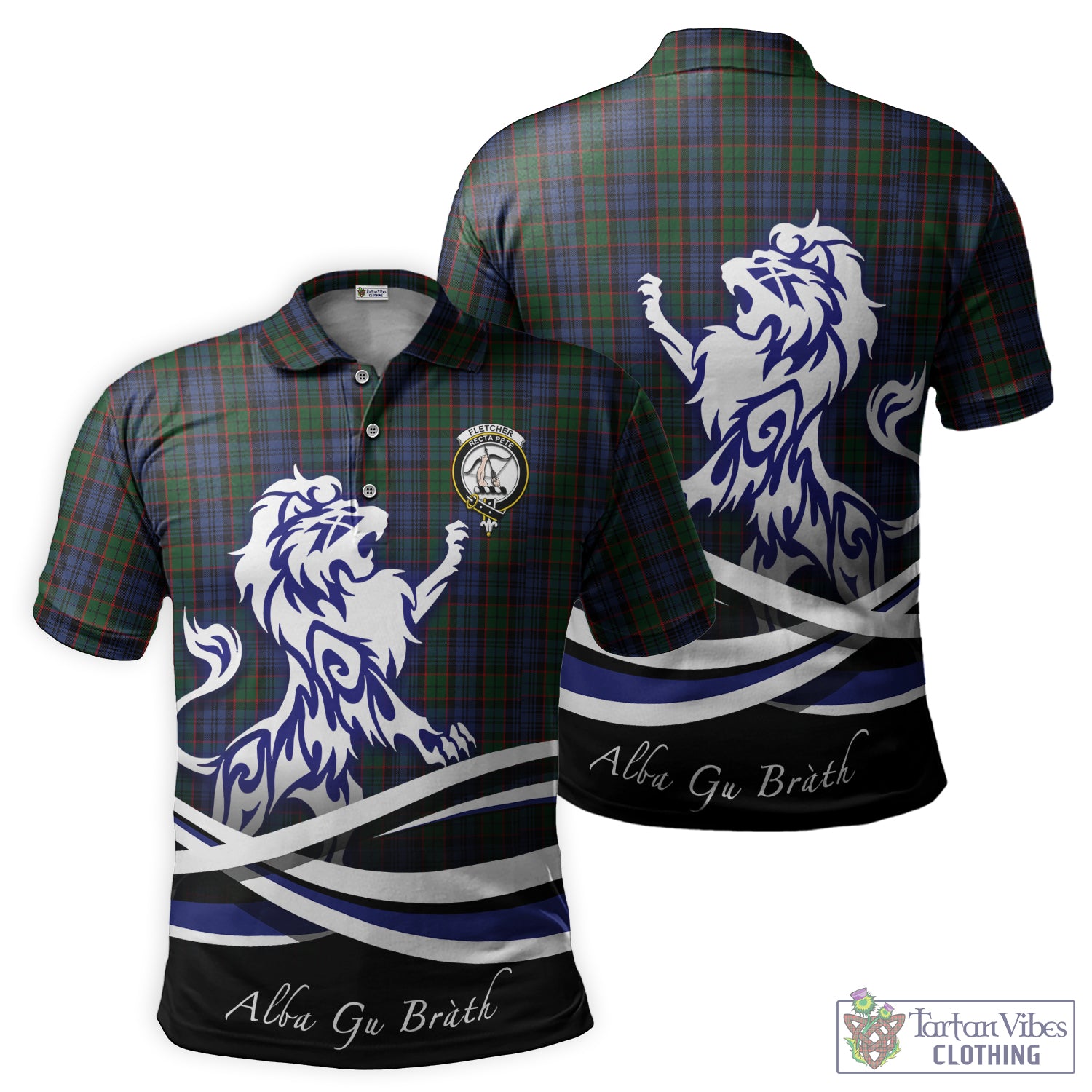 fletcher-tartan-polo-shirt-with-alba-gu-brath-regal-lion-emblem