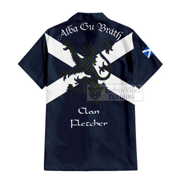 Fletcher Tartan Lion Rampant Hawaiian Shirt Proudly Display Your Heritage with Alba Gu Brath and Clan Name