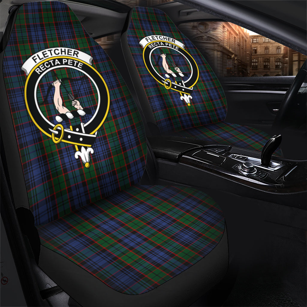 Fletcher Tartan Car Seat Cover with Family Crest - Tartanvibesclothing