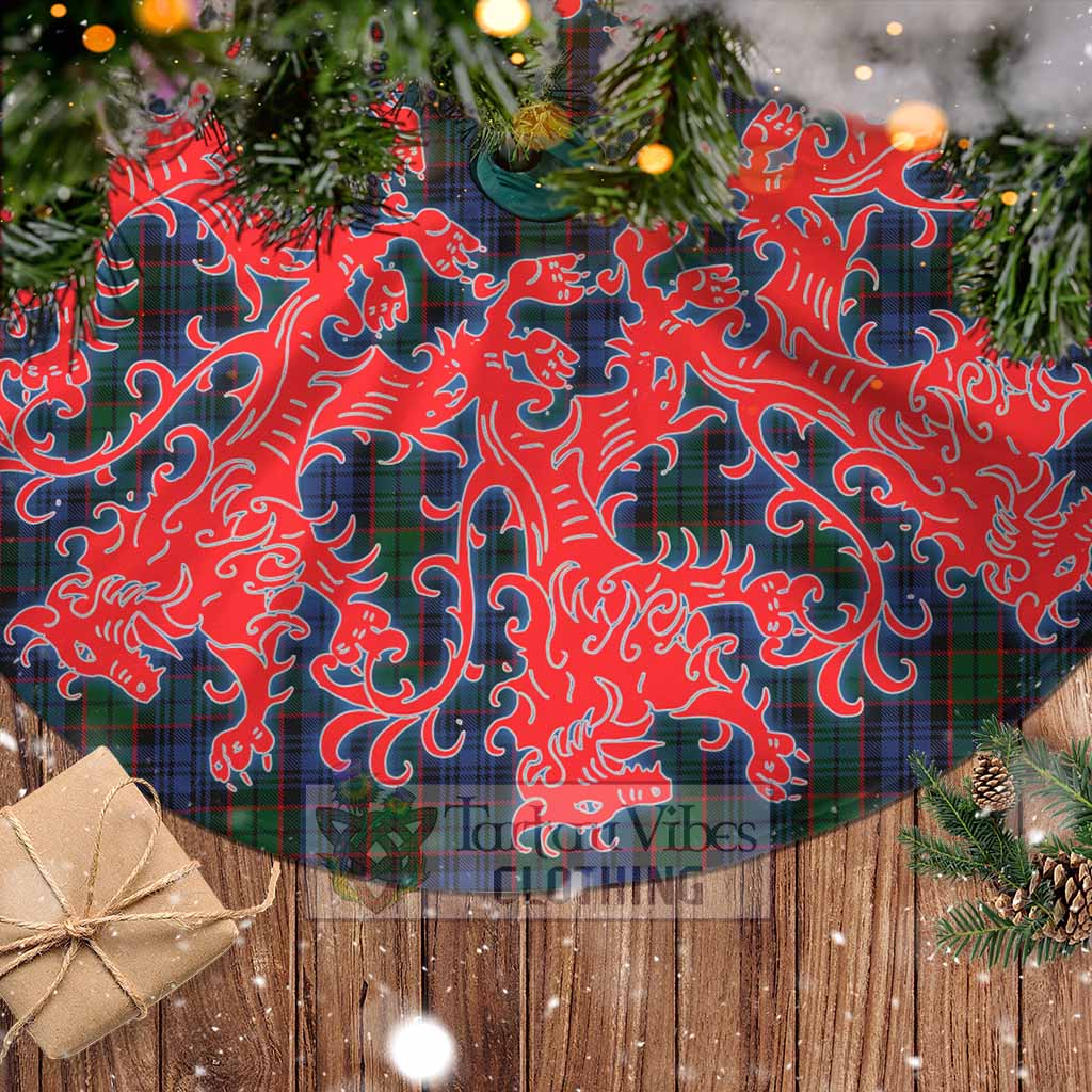 Fletcher Tartan Christmas Tree Skirt Lion Rampant Style - Tartan Vibes Clothing