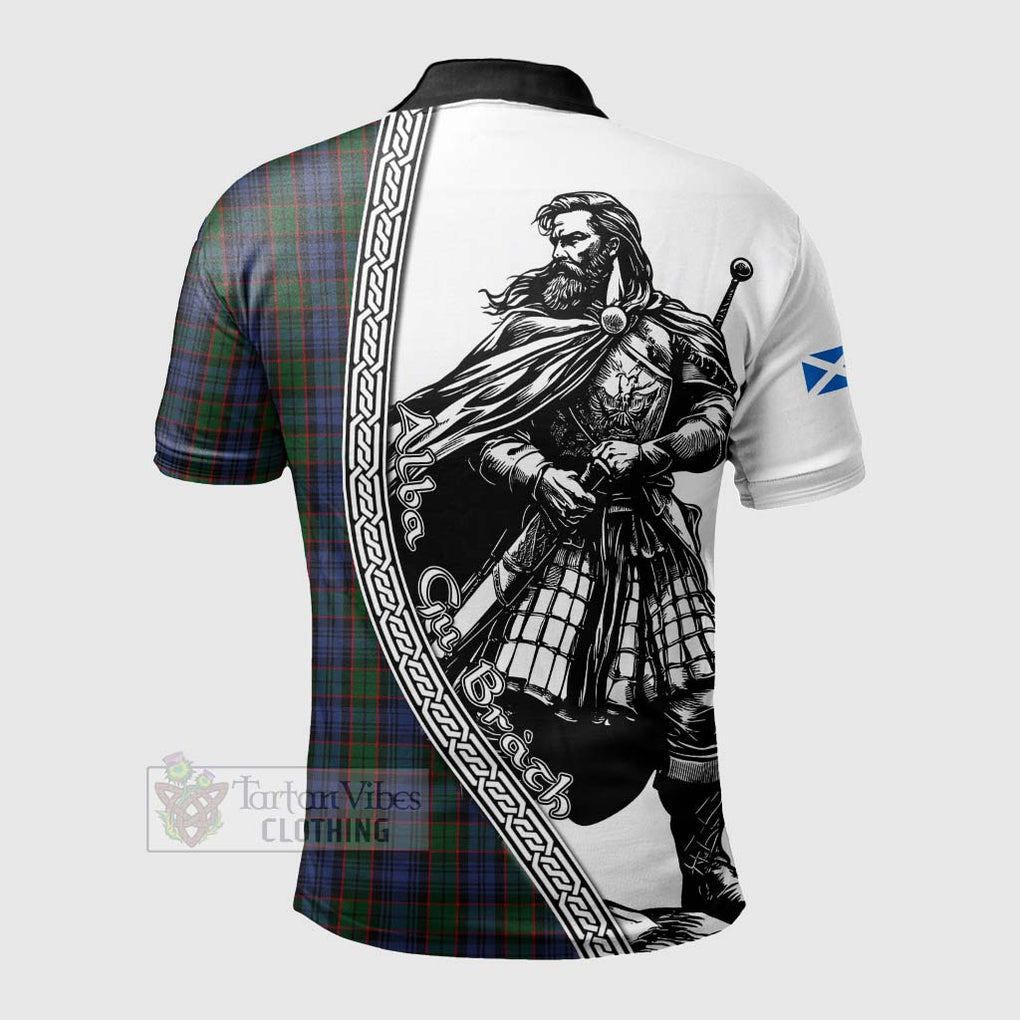 Tartan Vibes Clothing Fletcher Tartan Clan Crest Polo Shirt with Highlander Warrior Celtic Style