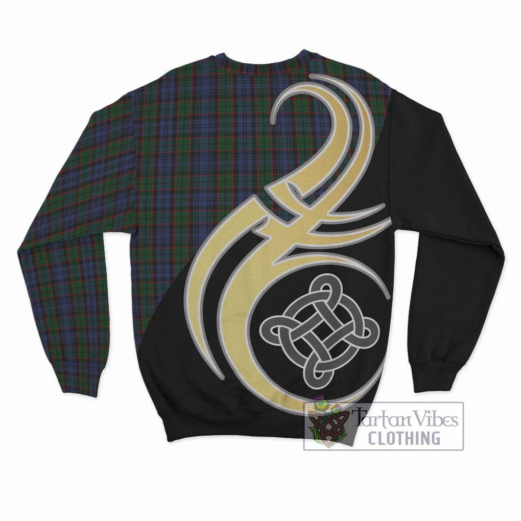 Fletcher Tartan Sweatshirt with Family Crest and Celtic Symbol Style - Tartan Vibes Clothing