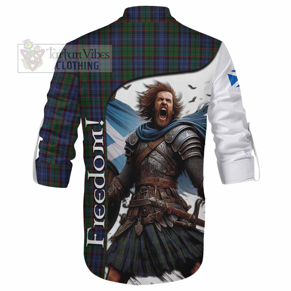Tartan Vibes Clothing Fletcher Crest Tartan Ghillie Kilt Shirt Inspired by the Freedom of Scottish Warrior