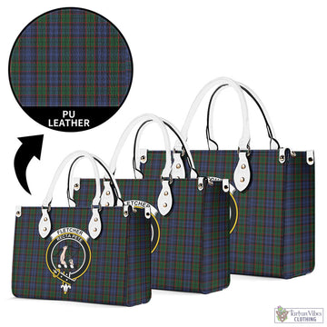 Fletcher Tartan Luxury Leather Handbags with Family Crest