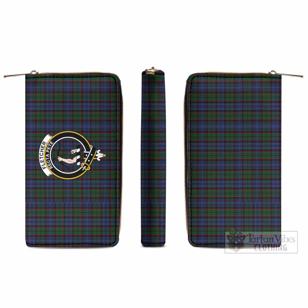 Tartan Vibes Clothing Fletcher Tartan Women's Leather Wallet with Family Crest