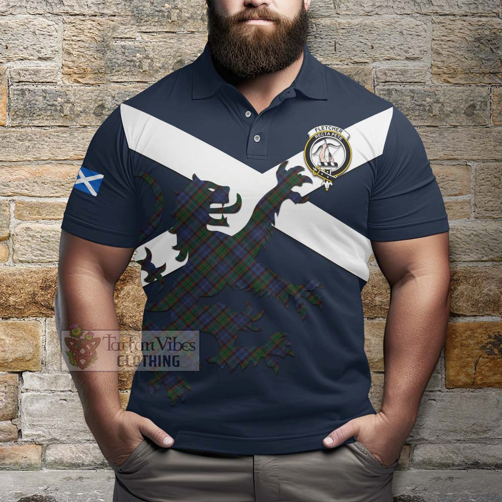 Tartan Vibes Clothing Fletcher Tartan Lion Rampant Polo Shirt – Proudly Display Your Heritage with Alba Gu Brath and Clan Name