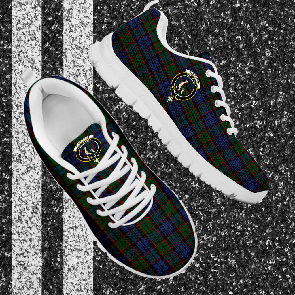 Fletcher Tartan Sneakers with Family Crest - Tartan Vibes Clothing
