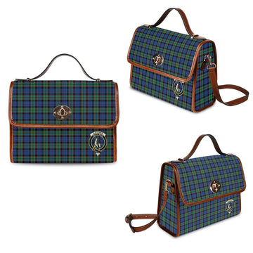 fletcher-ancient-tartan-leather-strap-waterproof-canvas-bag-with-family-crest