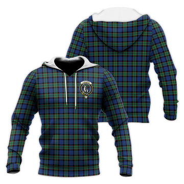 Fletcher Ancient Tartan Knitted Hoodie with Family Crest