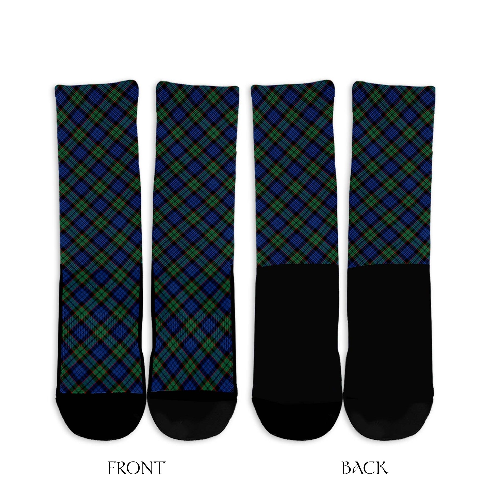 Fletcher Ancient Tartan Crew Socks Cross Tartan Style - Tartanvibesclothing