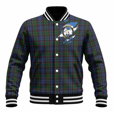 Fletcher Clan Crest In Me Tartan Baseball Jacket Scotland Flag Style