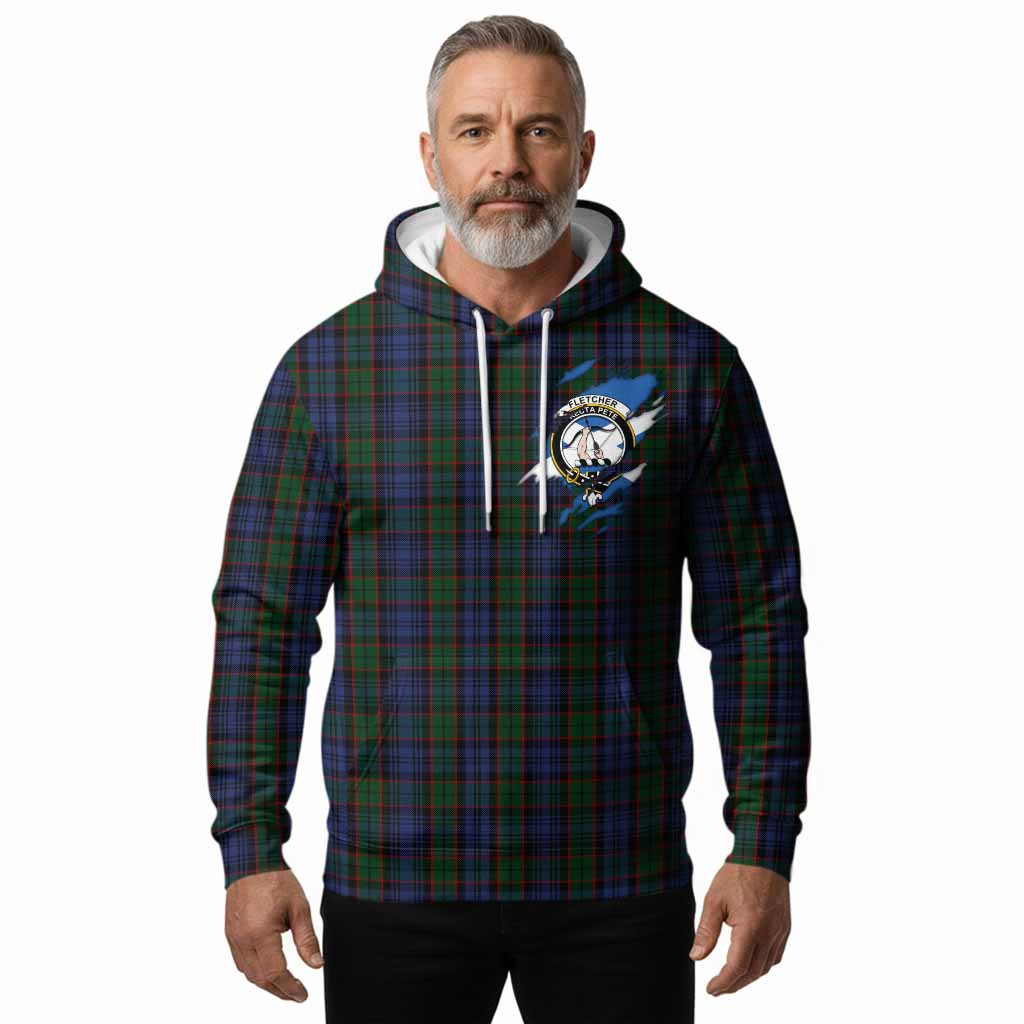 Fletcher Clan Crest In Me Tartan Hoodie Scotland Flag Style