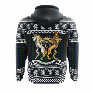 Fletcher Clan Tartan Crest Christmas Hoodie Coat of Arms Funny Style