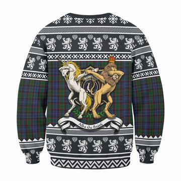 Fletcher Clan Tartan Crest Christmas Sweatshirt Coat of Arms Funny Style