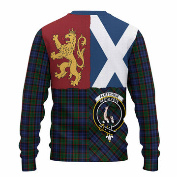 Fletcher Crest Tartan Knitted Sweater with Lion Rampant Saltire Style